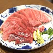 国産本マグロの断面刺し