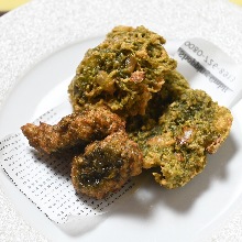 あおさかき揚げ2種