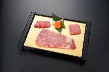 松阪牛サーロイン特上肉の盛り合わせ