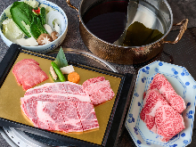 【雪の宴】焼肉+しゃぶしゃぶ+すき鍋　3種類食べ放題+飲み放題(120分）