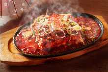 浅草山椒香る、鉄板一丁麻婆豆腐