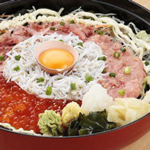 釜揚げしらす４色丼