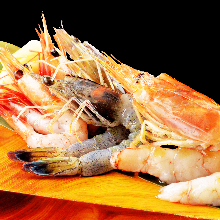 海老３種　２尾 盛合せ （天使の海老・赤海老・甘海老）