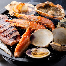 海の恵み 海鮮焼き三種盛り合わせ