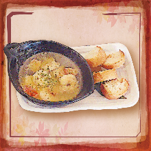 海老のアヒージョ