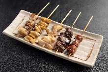 焼き鳥盛り合わせ5種
