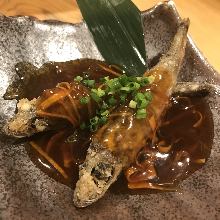 白身魚の甘酢餡かけ