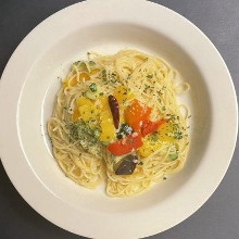 ヴィーガン野菜のペペロンチーノ