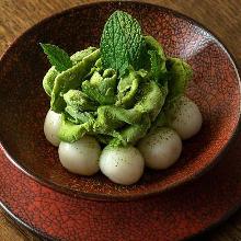 白玉と抹茶アイス