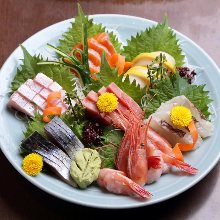 日替わりの刺身盛り合わせ