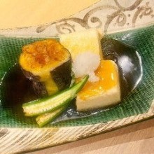 米茄子と豆腐の揚げ出し