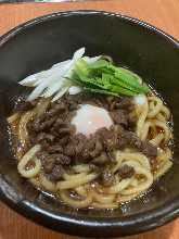 秋葉牧場の石焼油うどん