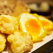 名古屋コーチンの親子天ぷら蕎麦(ざる・かけ)