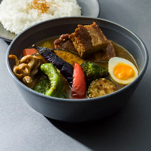 豚角煮のスープカレー