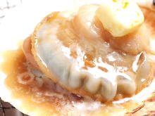 活帆立貝のバター醤油焼き
