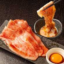A4和牛すき焼きカルビ～溶き卵で～