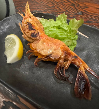 ボタン海老炭焼き