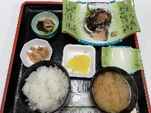 アワビ刺身定食