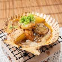 帆立とじゃが芋のバター醤油焼き