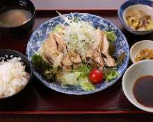 蒸し鶏定食 蒸し鶏定食