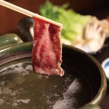 【2名様より】神戸牛しゃぶしゃぶ(神戸牛 極上赤身) 鍋野菜付き  【2名様より】神戸牛しゃぶしゃぶ(神戸牛 極上赤身) 鍋野菜付き