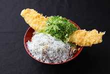 穴子天しらす丼