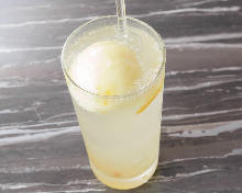 ゆずフロートチューハイ