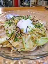 野菜と豚肉の塩だれパスタ