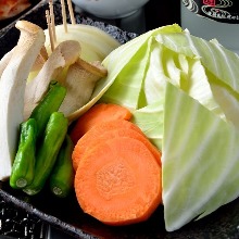 焼き野菜の盛合せ 【キャベツ/エリンギ/玉ねぎ/なすび/しし唐】（単品も可能）