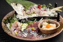 本日の鮮魚お造り 五種盛り合わせ（各三貫）