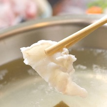ふぐしゃぶの盛り合わせ