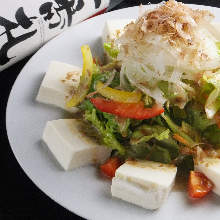 胡麻ダレ豆腐のサラダ