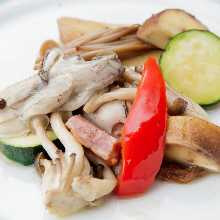 かきと木の子 オリーブオイル焼