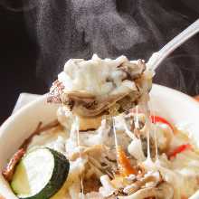 かきと木の子 チーズ雑炊