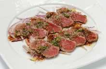 馬肉炙りカルパッチョ