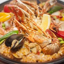 ロブスターのパエリア