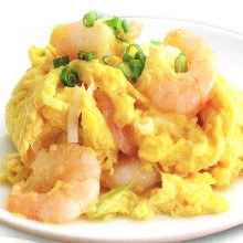 海老とアスパラガス炒め