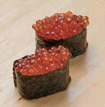 握り 各種・いくら・活つぶ貝　550円