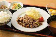 仙台牛 牛生姜焼ランチ