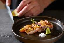 地鶏の炭火焼き