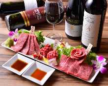 고기 구이 모둠(붉은 고기류)