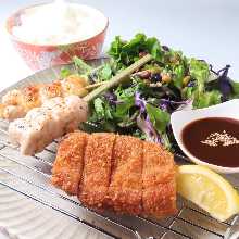 야키토리와 치킨카츠 정식