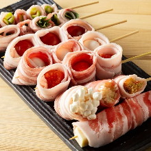 아스파라거스 삼겹살 말이 꼬치 튀김