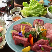 고기 구이 모둠 고기 구이 모둠