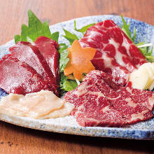 말 육사시미 모둠 3가지 말 육사시미 모둠 3가지