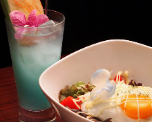 온천 달걀 시저샐러드