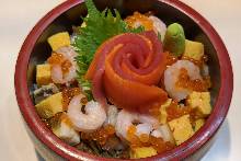 Traditional seafood bowl