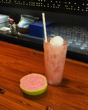 Guava soda with  rum. And vanilla icecream on top