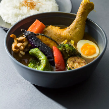 야채 치킨 수프 카레