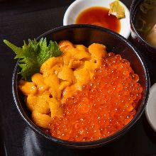 성게와 연어알 덮밥